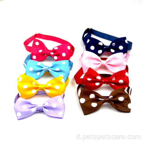 Accessori per animali domestici multicolore dot cravatta per animali domestici regolabili